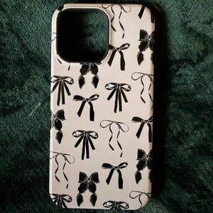 Elegant Black and White Bow Phone Case